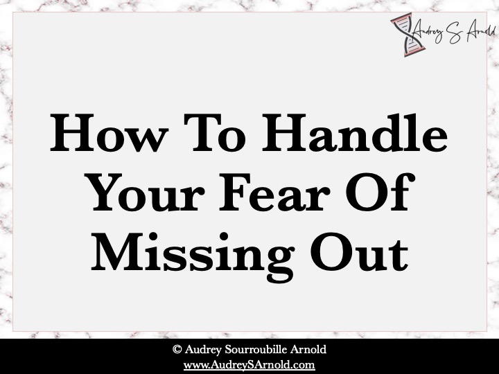 Handling the fear of missing out